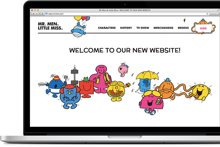 Mr Men and Little Miss website - Macbook